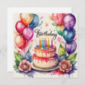 Geburtstag Feiertagskarte (Vorne/Hinten)