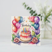 Geburtstag Feiertagskarte (Stehend Vorderseite)