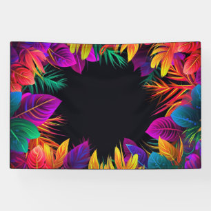 Geburtstag Fette neon-tropische Foliage 2 Banner