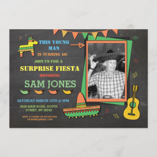 Geburtstag Fiesta Mexiko mexikanisches Foto Party Einladung