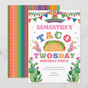 Geburtstag Fiesta, Taco, zwei Tage, 2. Geburtstag Einladung