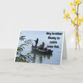 GEBURTSTAG FISCHEN MIT *BRUDERKARTE* KARTE (Gelbe Blume)