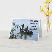 GEBURTSTAG FISCHEN MIT *UNCLE* KARTE (Gelbe Blume)