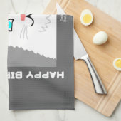 Geburtstag Flöhe Weiße Katze Küchentücher (Viertel Falte)