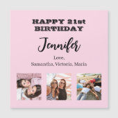 Geburtstag Foto beste Freunde rosa Magnet (Vorderseite)