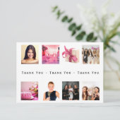 Geburtstag Foto Collage danke Karte (Stehend Vorderseite)