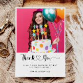 Geburtstag Foto Danke Karte