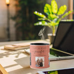 Geburtstag Foto die besten Freunde Namen Terracott Tasse<br><div class="desc">Ein Geschenk von Freunden für den 21. Geburtstag einer Frau, die ihr Leben mit 3 Fotos von ihr, ihren Freunden, ihrer Familie, ihrem Interesse oder ihren Haustieren feiert. Personalisieren und fügen Sie ihren Namen, Alter 21 und Ihre Namen. Terrakotta, braune Erdenfarbe. Ihr Name ist mit einem modernen handgeschriebenen Stilskript mit...</div>