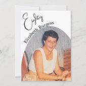 Geburtstag Foto Elegant Geburtstag Einladung (Rückseite)