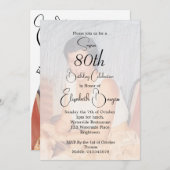 Geburtstag Foto Elegant Geburtstag Einladung (Vorne/Hinten)