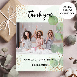 Geburtstag Foto Eukalyptus vielen Dank Karte