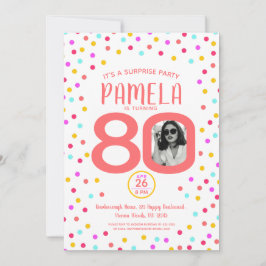 Geburtstag Foto Lebendkorallenkonfetti Einladung