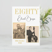 Geburtstag Foto Male Modern Geburtstag Einladung (Stehend Vorderseite)