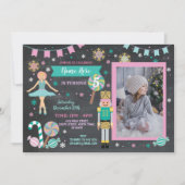 Geburtstag Foto Nutcracker Party Weihnachtsballett Einladung (Vorderseite)