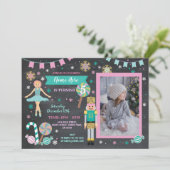 Geburtstag Foto Nutcracker Party Weihnachtsballett Einladung (Stehend Vorderseite)