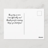 Geburtstag Foto Vielen Dank Postcard Postkarte (Rückseite)