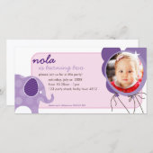 GEBURTSTAG FOTOKARTE: Elefant + Ballone 5 (Vorne/Hinten)