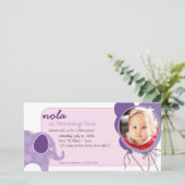 GEBURTSTAG FOTOKARTE: Elefant + Ballone 5 (Stehend Vorderseite)