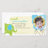 GEBURTSTAG FOTOKARTE: Elefant + Ballone 6 (Vorne/Hinten)