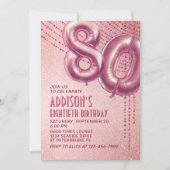 Geburtstag Frauen Rose Gold Einladung (Vorderseite)