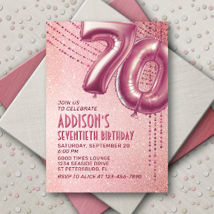 Geburtstag Frauen Rose Gold Einladung
