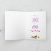 Geburtstag, Freund, Blumen im Fenster-Kasten Karte (Innenseite)