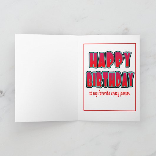 Geburtstag, Freundschaftskarte Karte (Innenseite)