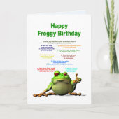 Geburtstag, Frosch Jokes Karte (Vorderseite)