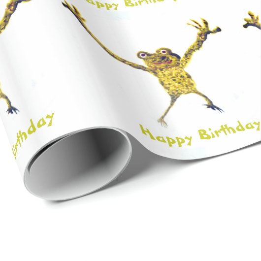 Geburtstag, Froschtier Geschenkpapier (Rolleneckpunkt)