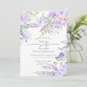 Geburtstag | Frühlingsblass Einladung (Stehend Vorderseite)