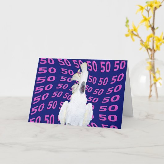 Geburtstag fünfzig karte (Gelbe Blume)