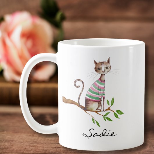 Geburtstag Funny Cat Niedlich Cat Mama Personalisi Kaffeetasse