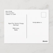 Geburtstag Funny Cat Pilot & Flugzeug Luftfahrthel Postkarte (Rückseite)