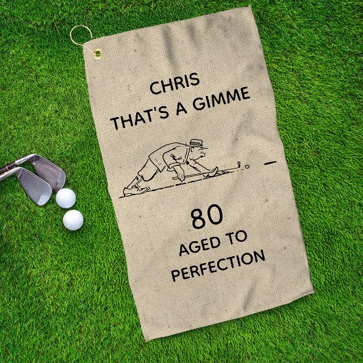 Geburtstag Funny Golfer Personalisierter Name Golfhandtuch