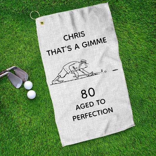 Geburtstag Funny Golfer Personalisierter Name Golfhandtuch