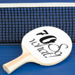 Geburtstag Funny Inspirational Quote Typografie Tischtennis Schläger<br><div class="desc">70. Geburtstag Funny Inspirational Quote Typografie Ping Pong Paddle Paddel. Große 70. Geburtstagsgeschenke für eine Frau oder einen Mann,  der Tischtennis Lieben.</div>