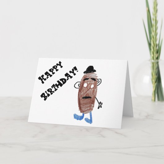 Geburtstag - Funny Potato Person Toy - Blank - Mat Karte (Vorderseite)