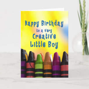 Geburtstag für Boys Creative Crayons Karte