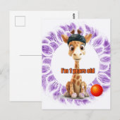 Geburtstag für Boys Giraffe Postkarte (Vorne/Hinten)