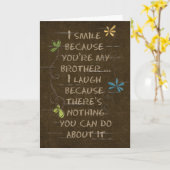 Geburtstag für Bruder Spaß Karte (Gelbe Blume)