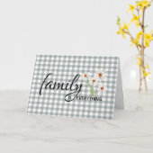 Geburtstag für Cousin auf Gingham Karte (Gelbe Blume)