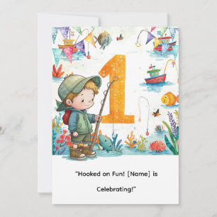 Geburtstag für das kleine Angler-Party Einladung