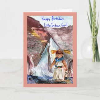 Geburtstag für das kleine indische Mädchen Karte