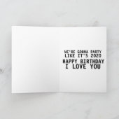 GEBURTSTAG FÜR DIE HUSBAND PANDEMIC 2020 GRÜNBUCH KARTE (Innenseite)