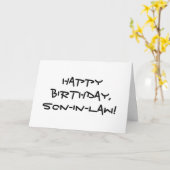 Geburtstag für einen Schwiegersohn, schwarze Brief Karte (Gelbe Blume)