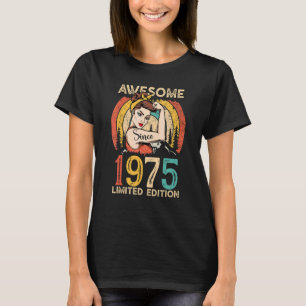 Geburtstag für Frauen Vintag 1975 T-Shirt