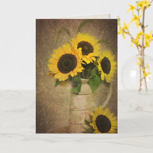 Geburtstag für Freunde Sonnenblumen Karte (Gelbe Blume)