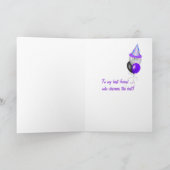 Geburtstag für Freundeswein-Glas Karte (Innenseite)