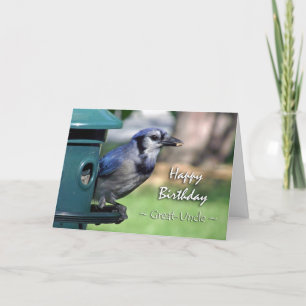 Geburtstag für GroßOnkel, Blue Jay am Züchter Karte