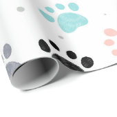 Geburtstag für Hunde, Hundepferdmuster Geschenkpapier (Rolleneckpunkt)
